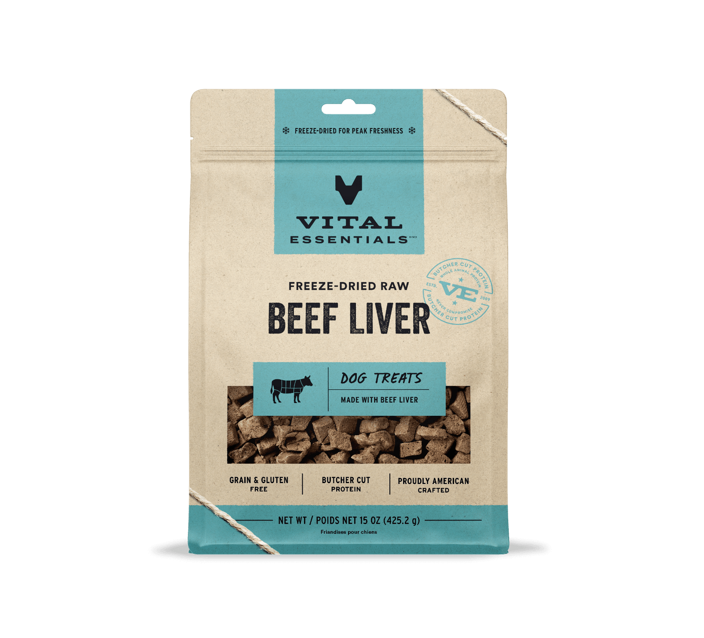 Vital Essentials  Dog Freeze-Dried Beef Liver Treat (15oz)