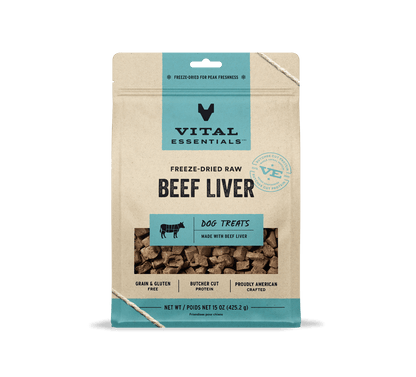 Vital Essentials  Dog Freeze-Dried Beef Liver Treat (15oz)
