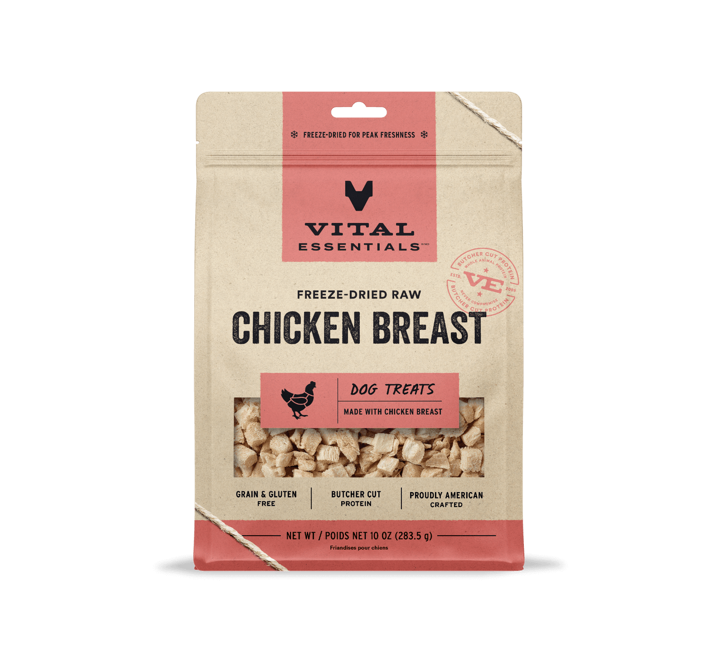 Vital Essentials Dog Freeze-Dried Chicken Breast Treat (10oz)