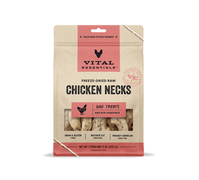 Vital Essentials  Dog Freeze-Dried Chicken Necks Treat (9oz)