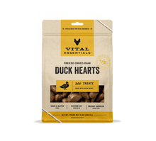 Vital Essentials Dog Freeze-Dried Duck Hearts Treat (10oz)