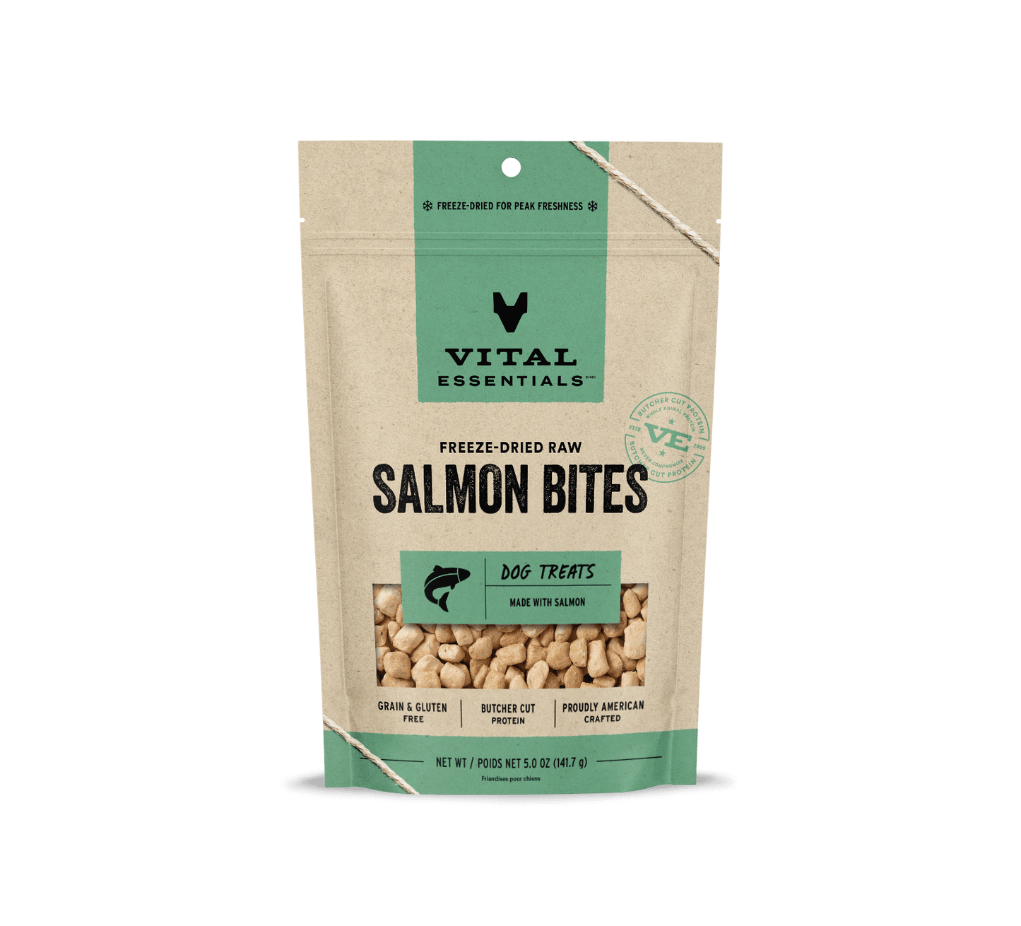 Vital Essentials Dog Freeze-Dried Salmon Bites Treat (5oz)