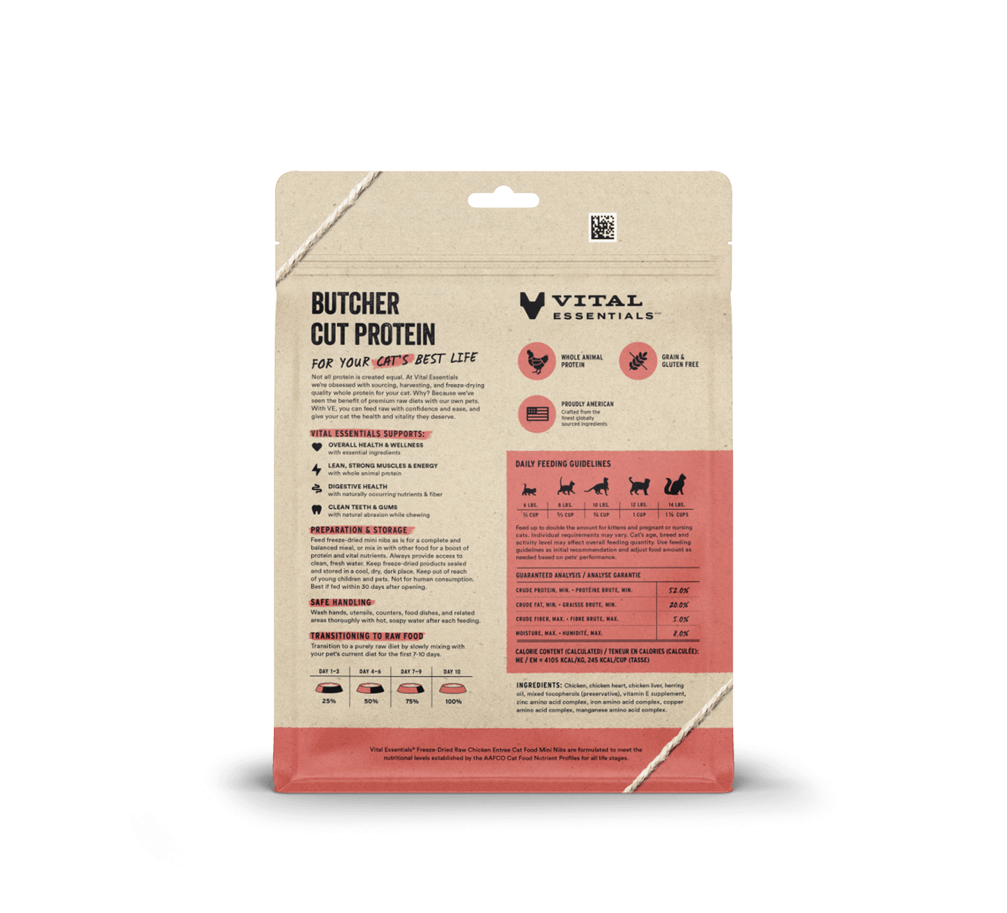 Vital Essentials Cat Freeze-Dried Chicken Mini Nibs (8oz)