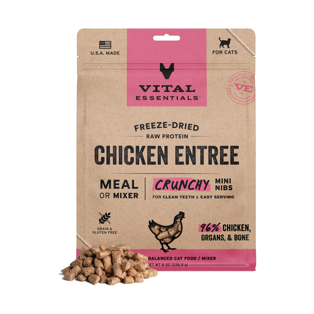 Vital Essentials Cat Freeze-Dried Chicken Mini Nibs (8oz)
