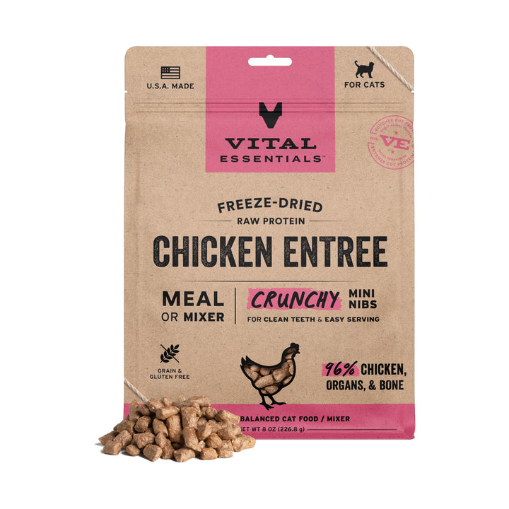 Vital Essentials Cat Freeze-Dried Chicken Mini Nibs (8oz)