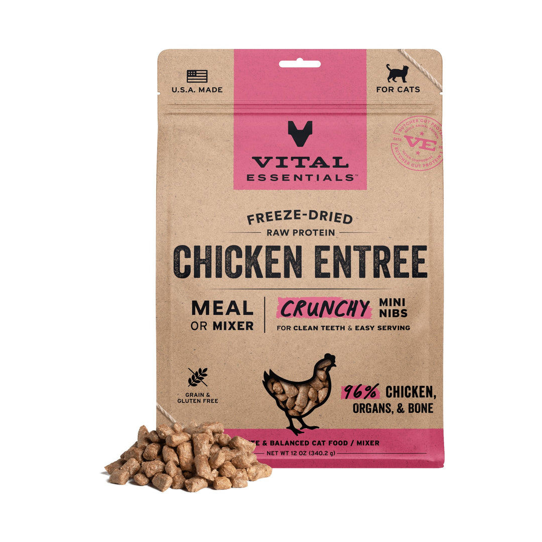 Vital Essentials Cat Freeze-Dried Chicken Mini Nibs (12oz)