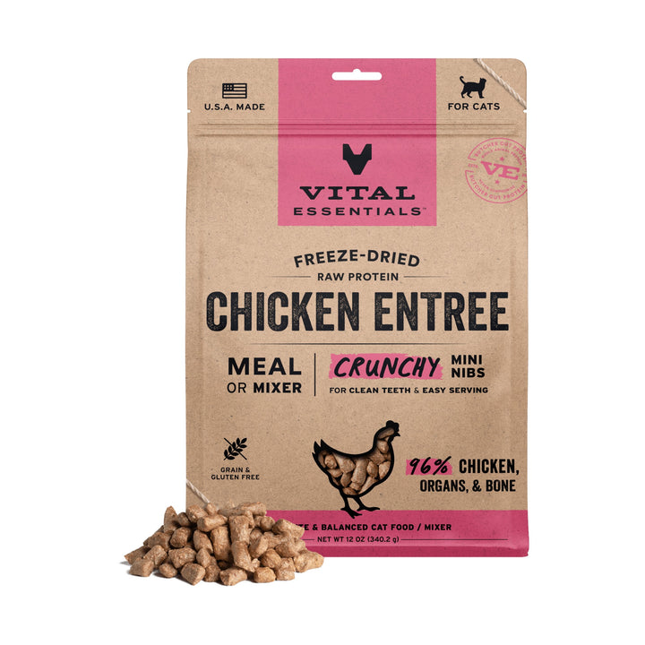 Vital Essentials Cat Freeze-Dried Chicken Mini Nibs (12oz)