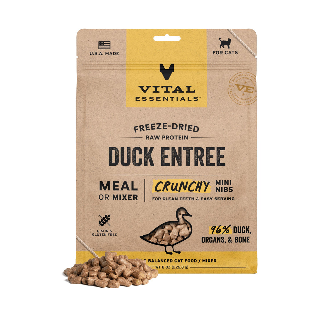Vital Essentials Cat Freeze-Dried Duck Mini Nibs (8oz)