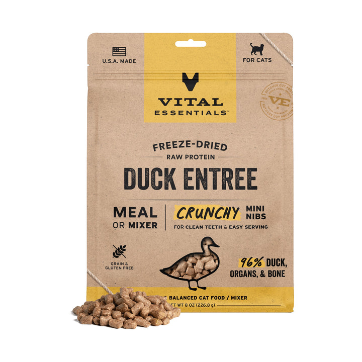 Vital Essentials Cat Freeze-Dried Duck Mini Nibs (8oz)