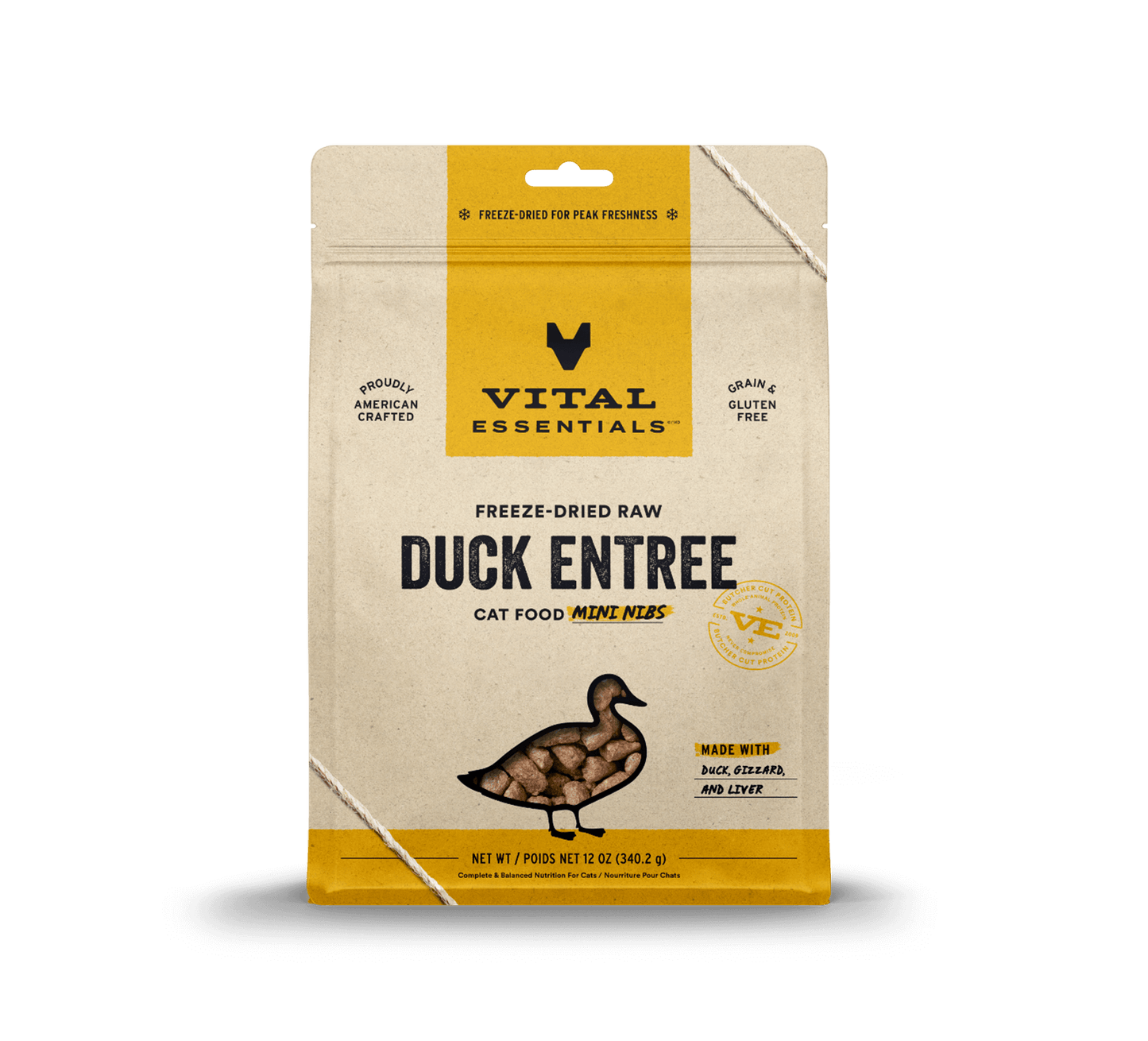 Vital Essentials Cat Freeze-Dried Duck Mini Nibs (12oz)