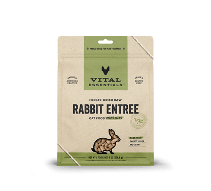 Vital Essentials Cat Freeze-Dried Rabbit Mini Nibs (8oz)