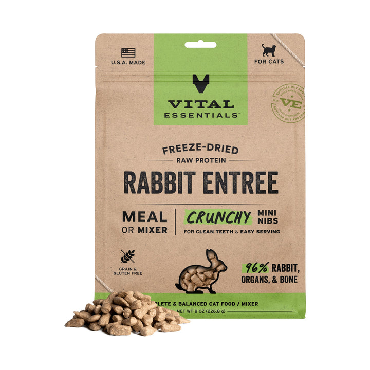 Vital Essentials Cat Freeze-Dried Rabbit Mini Nibs (8oz)