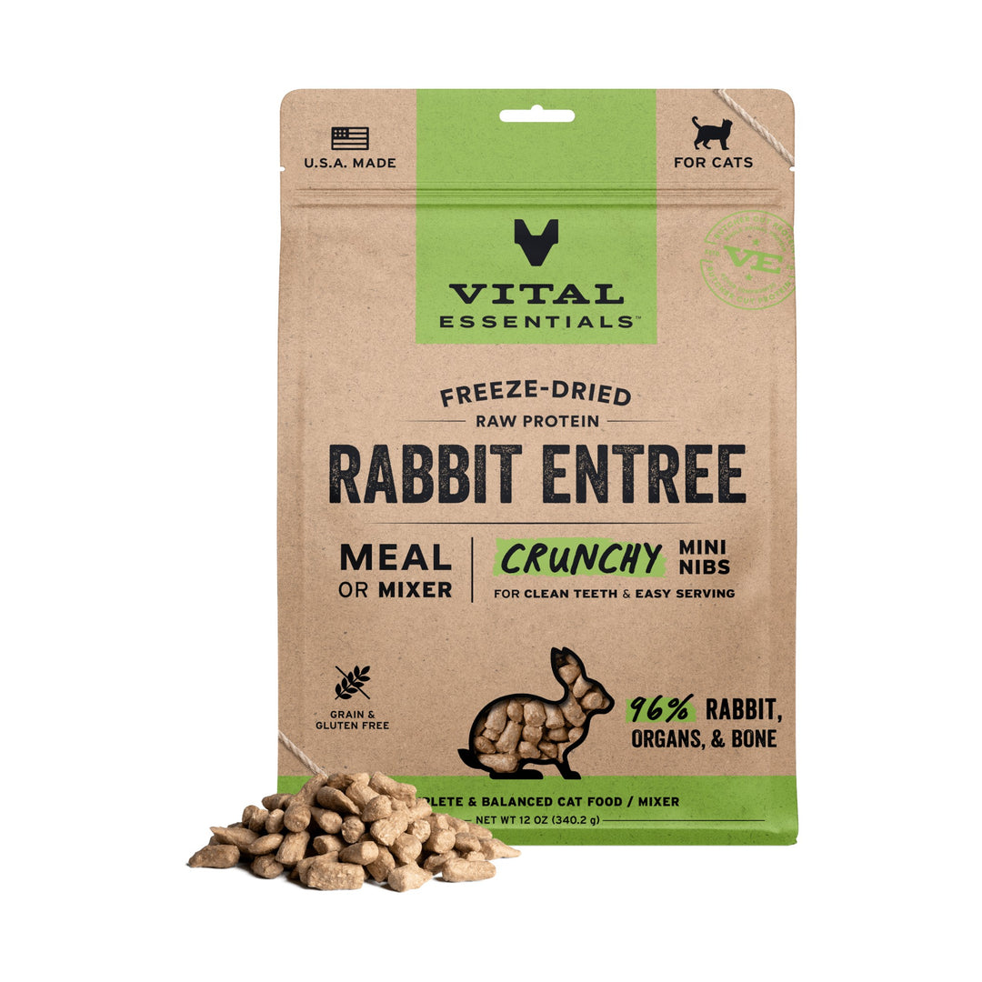 Vital Essentials Cat Freeze-Dried Rabbit Mini Nibs (12oz)