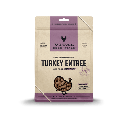Vital Essentials Cat Freeze-Dried Turkey MIni Nibs (12oz)