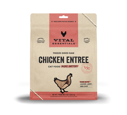 Vital Essentials Cat Freeze-Dried Chicken Mini Patties (8oz)