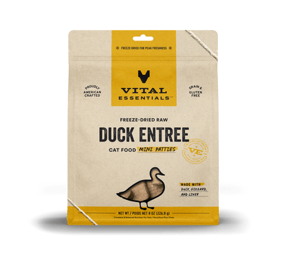 Vital Essentials Cat Freeze-Dried Duck Mini Patties (8oz)
