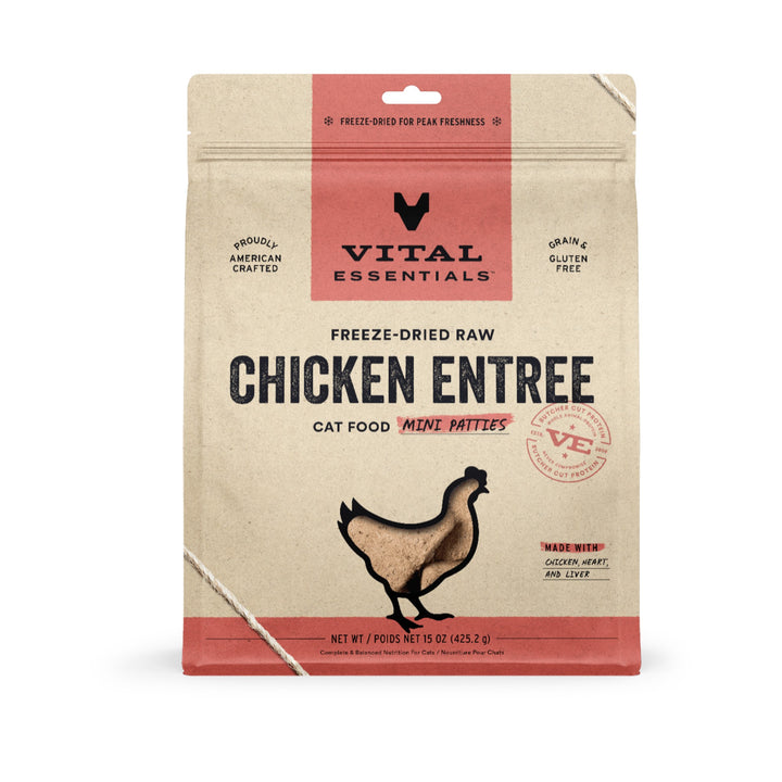 Vital Essential Cat Freeze-Dried Chicken Mini Patty (15oz)