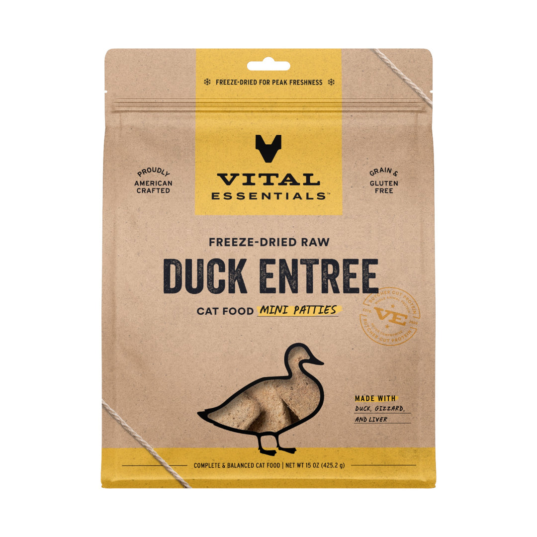 Vital Essential Cat Freeze-Dried Duck Mini Patty (15oz)