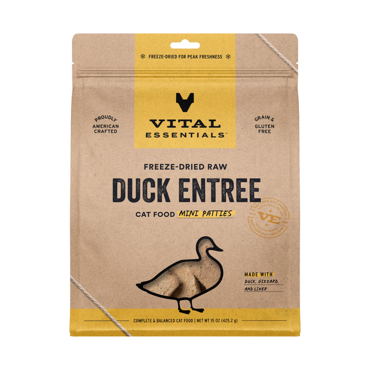 Vital Essential Cat Freeze-Dried Duck Mini Patty (15oz)