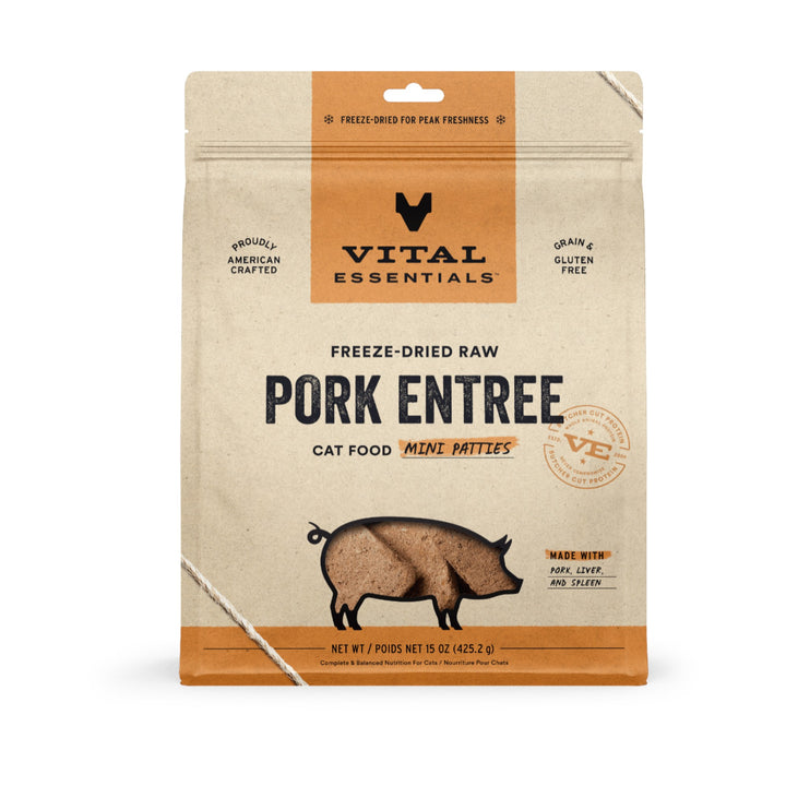 Vital Essential Cat Freeze-Dried Pork Mini Patty (15oz)