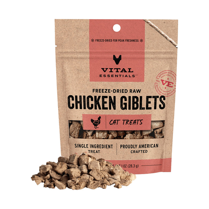 Vital Essentials Cat Freeze-Dried Chicken Giblets Treat (1oz)