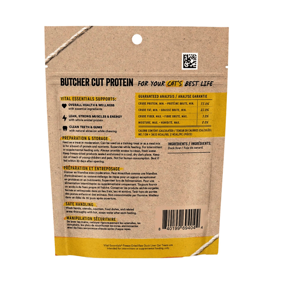 Vital Essentials Cat Freeze-Dried Duck Liver Treat (0.9oz)