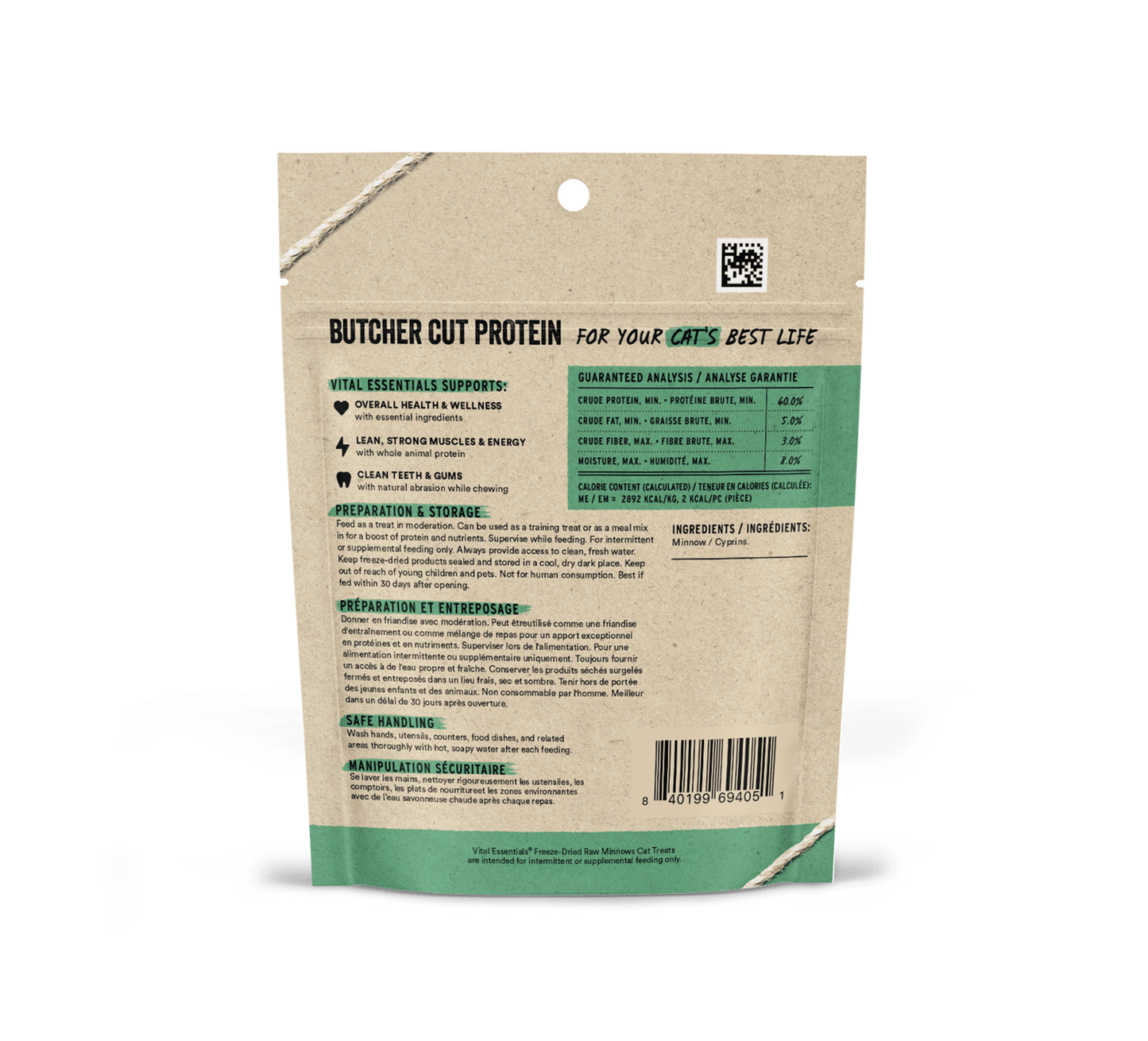Vital Essentials Cat Freeze-Dried Minnows Treat (0.5oz)