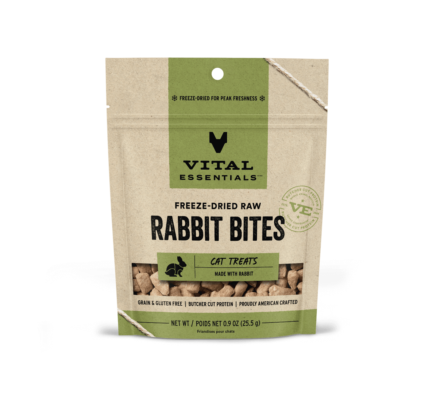 Vital Essentials Cat Freeze-Dried Rabbit Bites Treat (0.9oz)