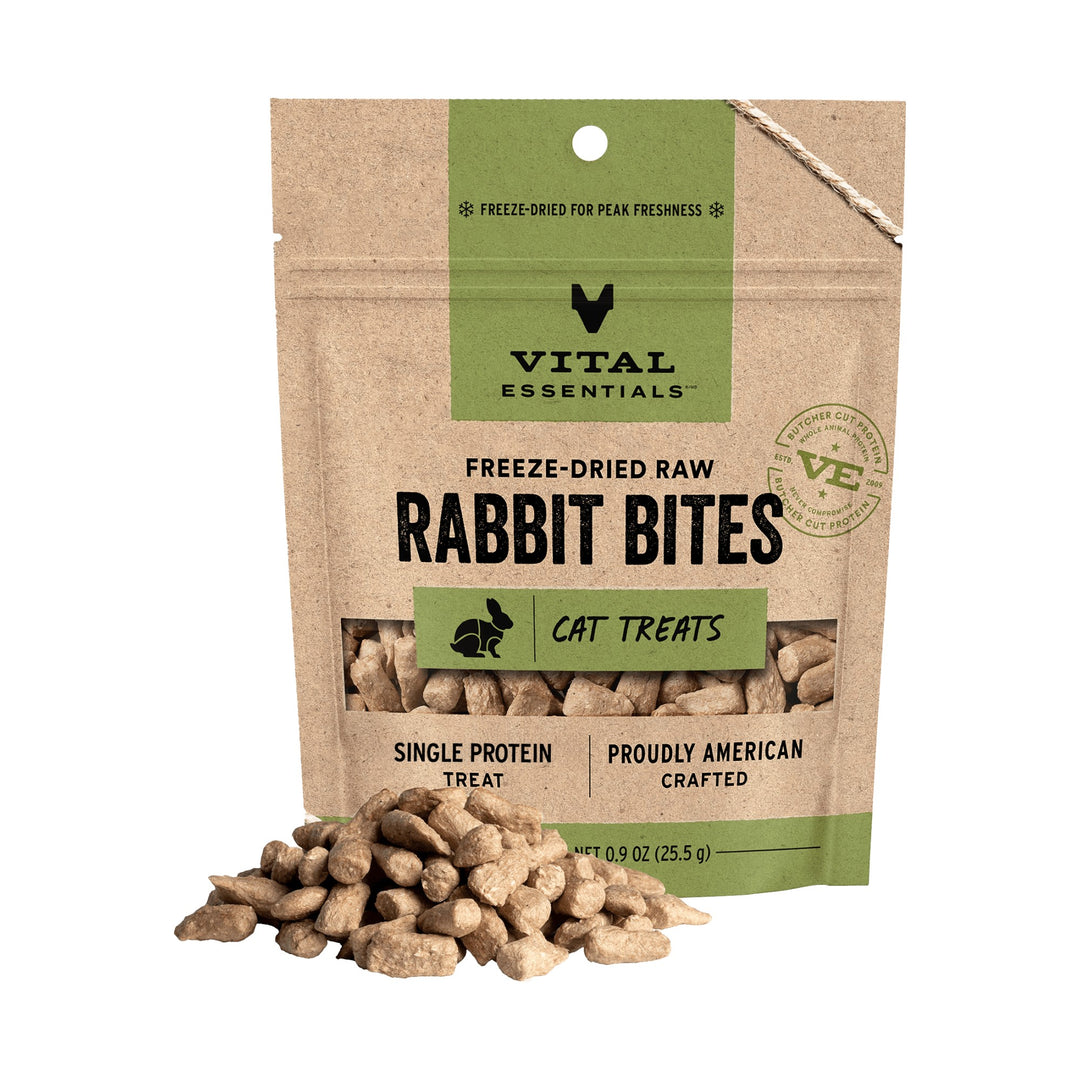 Vital Essentials Cat Freeze-Dried Rabbit Bites Treat (0.9oz)