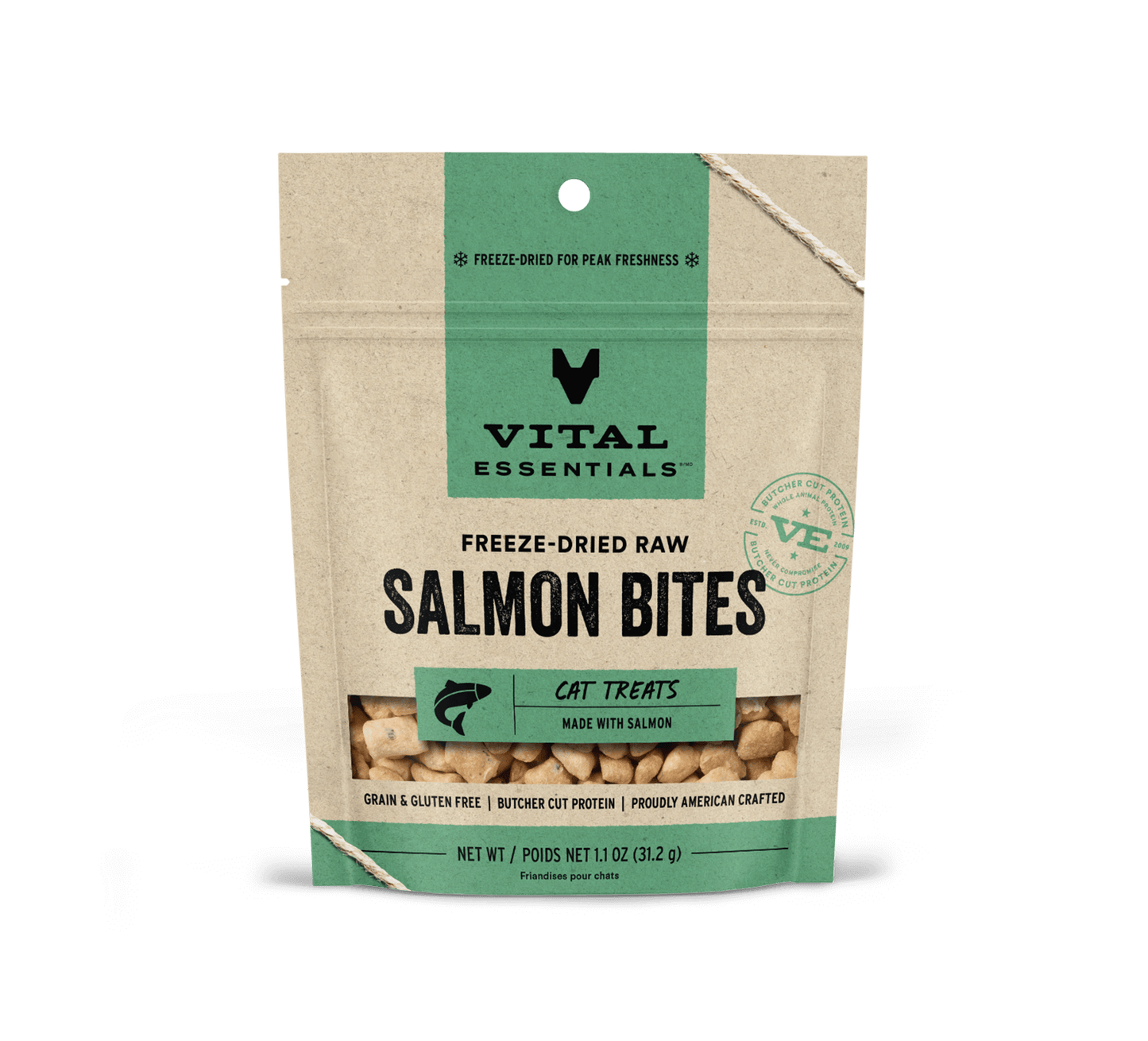 Vital Essentials Cat Freeze-Dried Salmon Bites Treat (1.1oz)