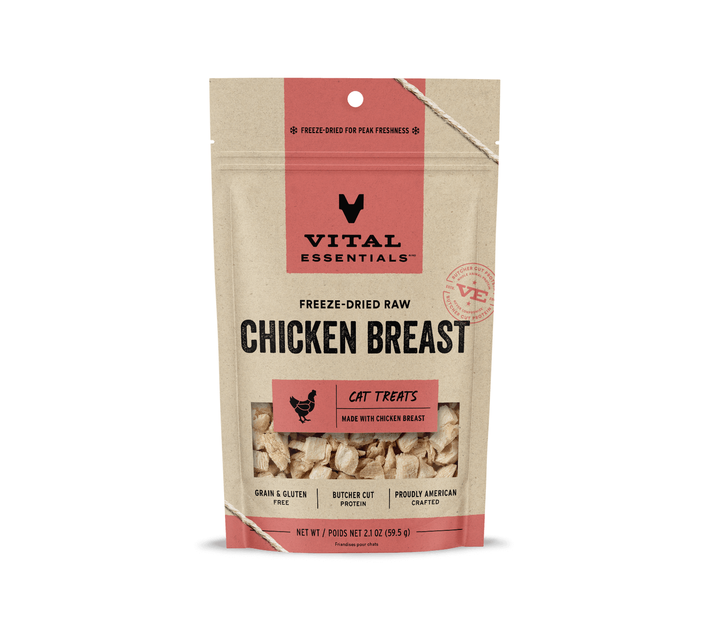 Vital Essentials Cat Freeze-Dried Chicken Breast Treat (2.1oz)