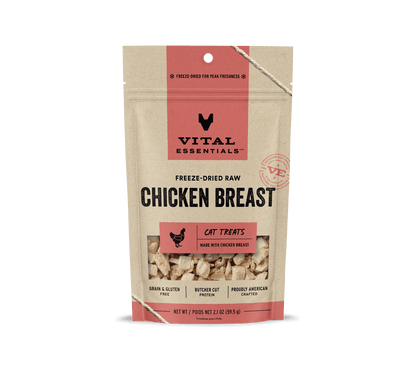 Vital Essentials Cat Freeze-Dried Chicken Breast Treat (2.1oz)