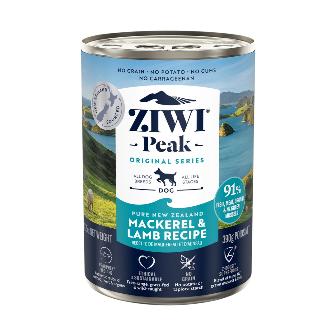 Ziwi Ziwipeak Dog Mackerel &amp; Lamb Can (390g)
