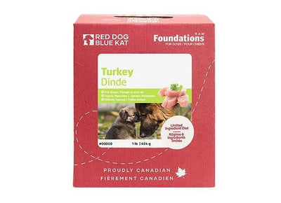 RDBK Red Dog Blue Kat Foundations Turkey Dog (4x1/4lb) - Tail Blazers Etobicoke