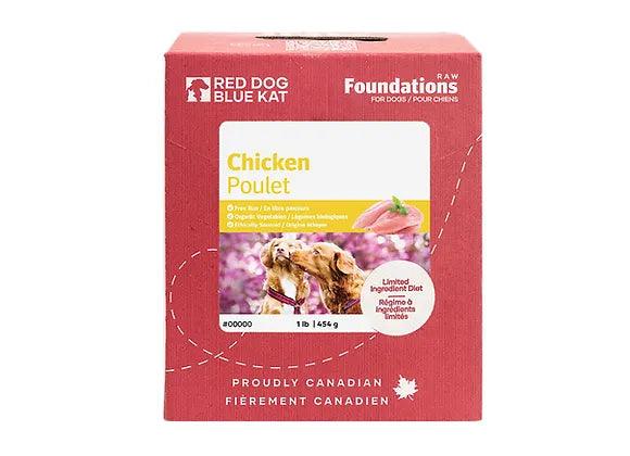 RDBK Red Dog Blue Kat Foundations Chicken Dog (4x1/4lb) - Tail Blazers Etobicoke