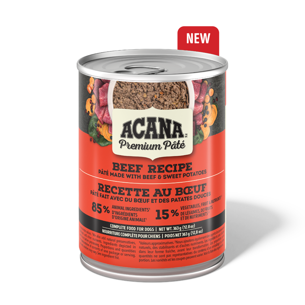 Acana Premium Pâté Beef Dog Food, 363g