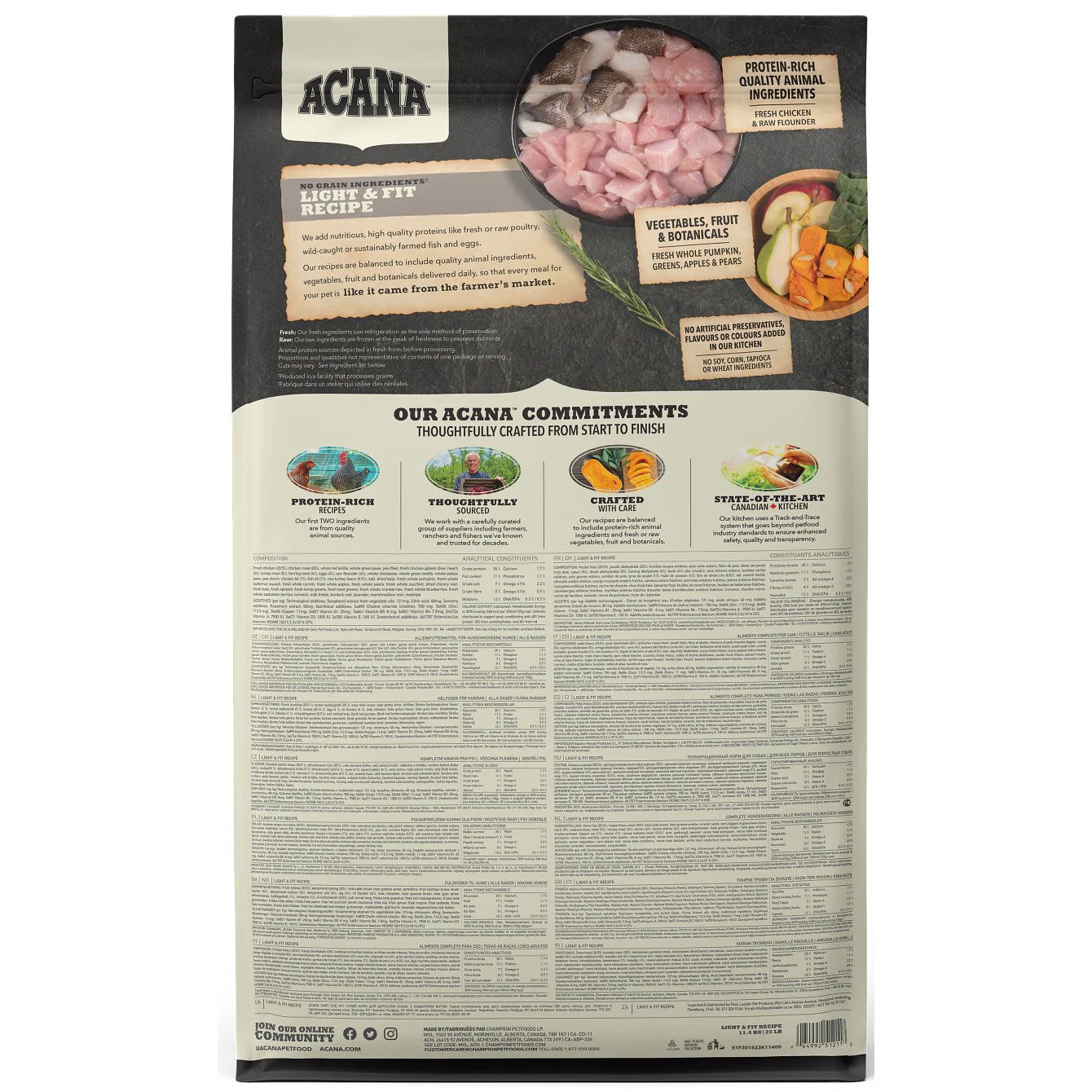 Acana Dog Light & Fit Recipe (11.4kg) - Tail Blazers Etobicoke