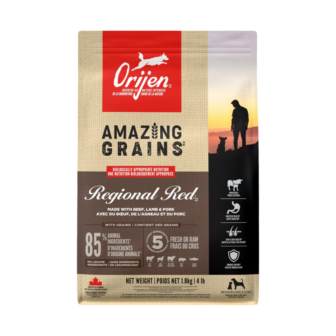Orijen Amazing Grains Regional Red Dry Dog Food (1.8kg)