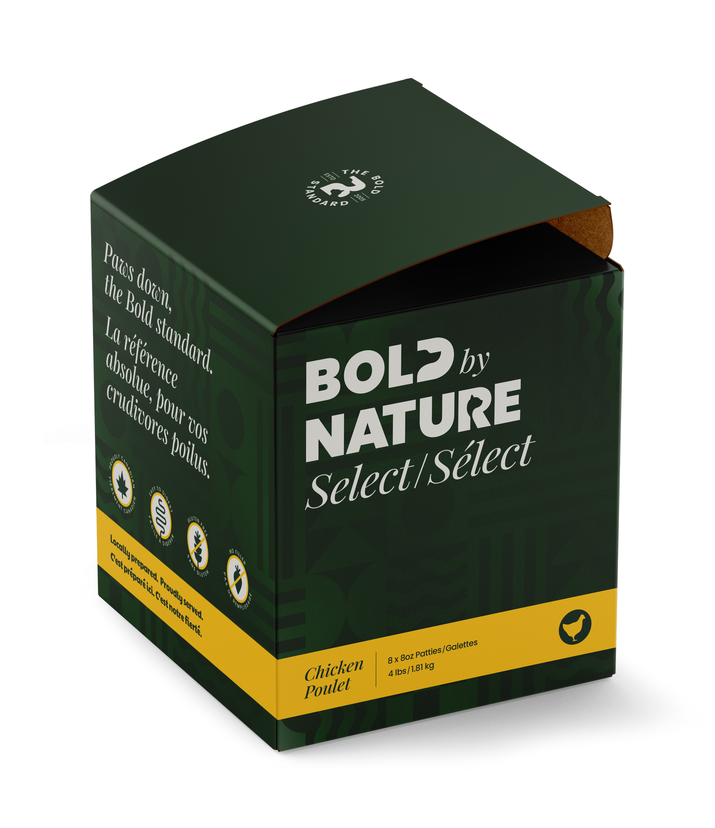 Bold By Nature Select Chicken Patties Dog (4lb)