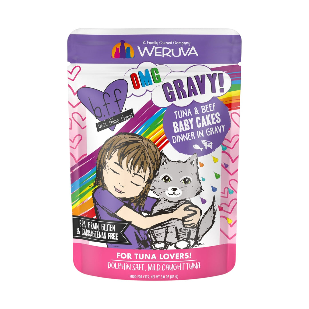 Weruva B.F.F. Cat Food Pouch - Tuna &amp; Beef Baby Cakes Recipe (3oz)