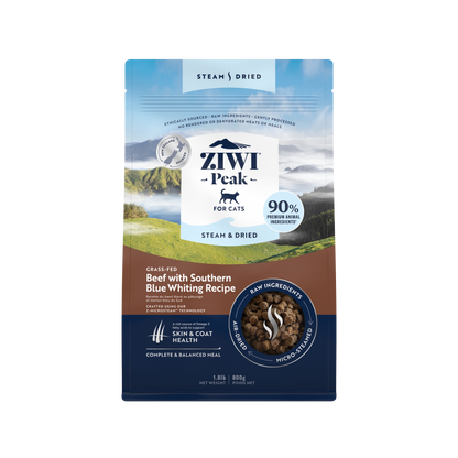 Ziwi Ziwipeak Cat Steam & Dried Beef with Southern Blue Whiting (2.2kg)