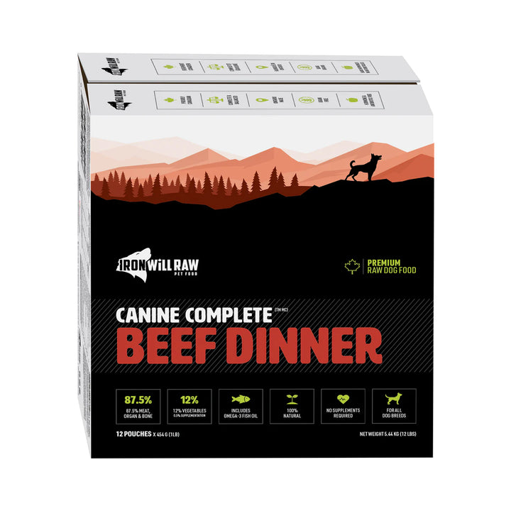Iron Will Raw Canine Complete Beef Dinner (12lb)