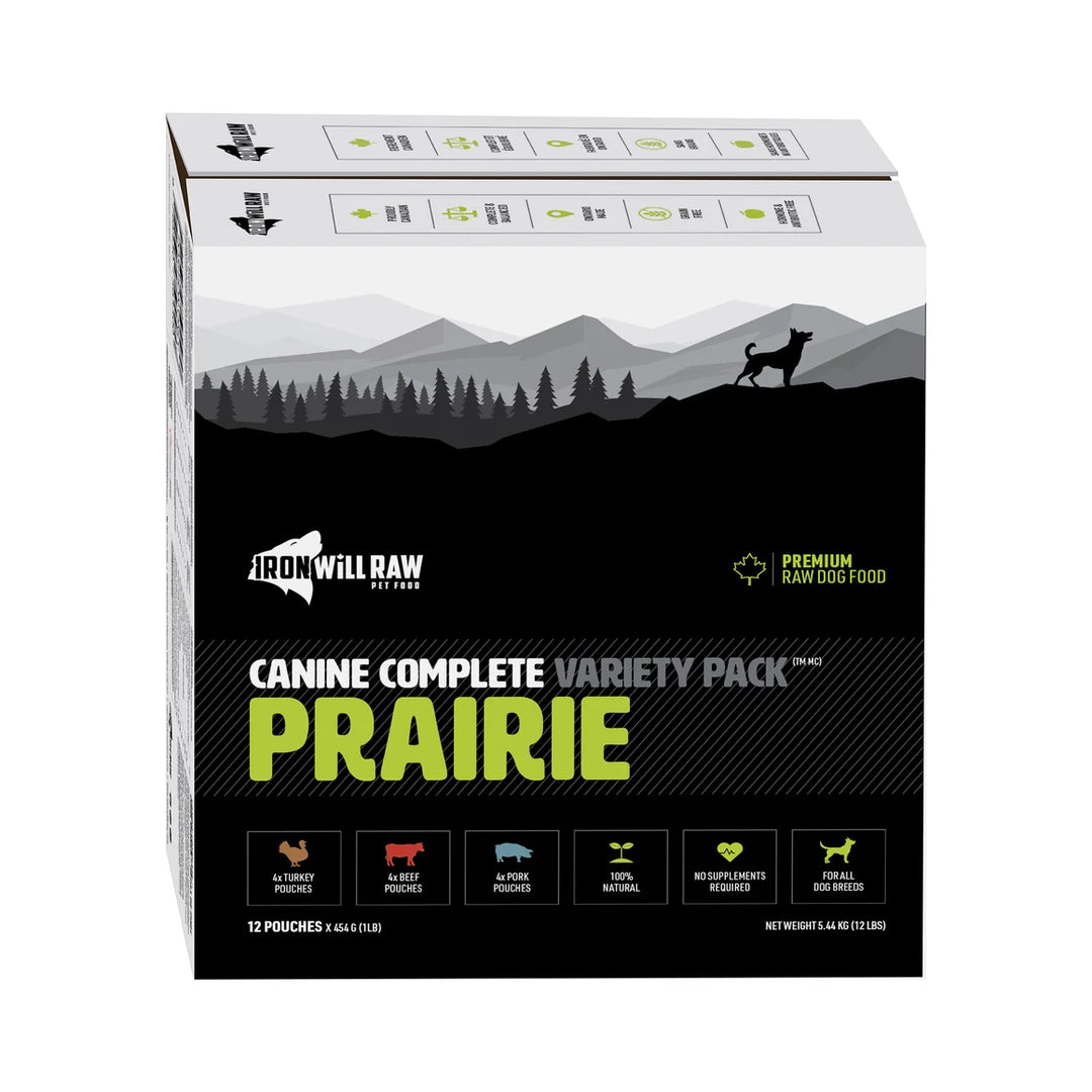 Iron Will Raw Canine Complete Prairie Variety Pack (12lb)