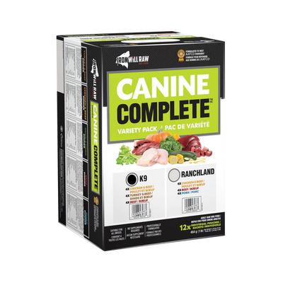 Iron Will Raw Canine Complete K9 Variety Pack - 12 lb