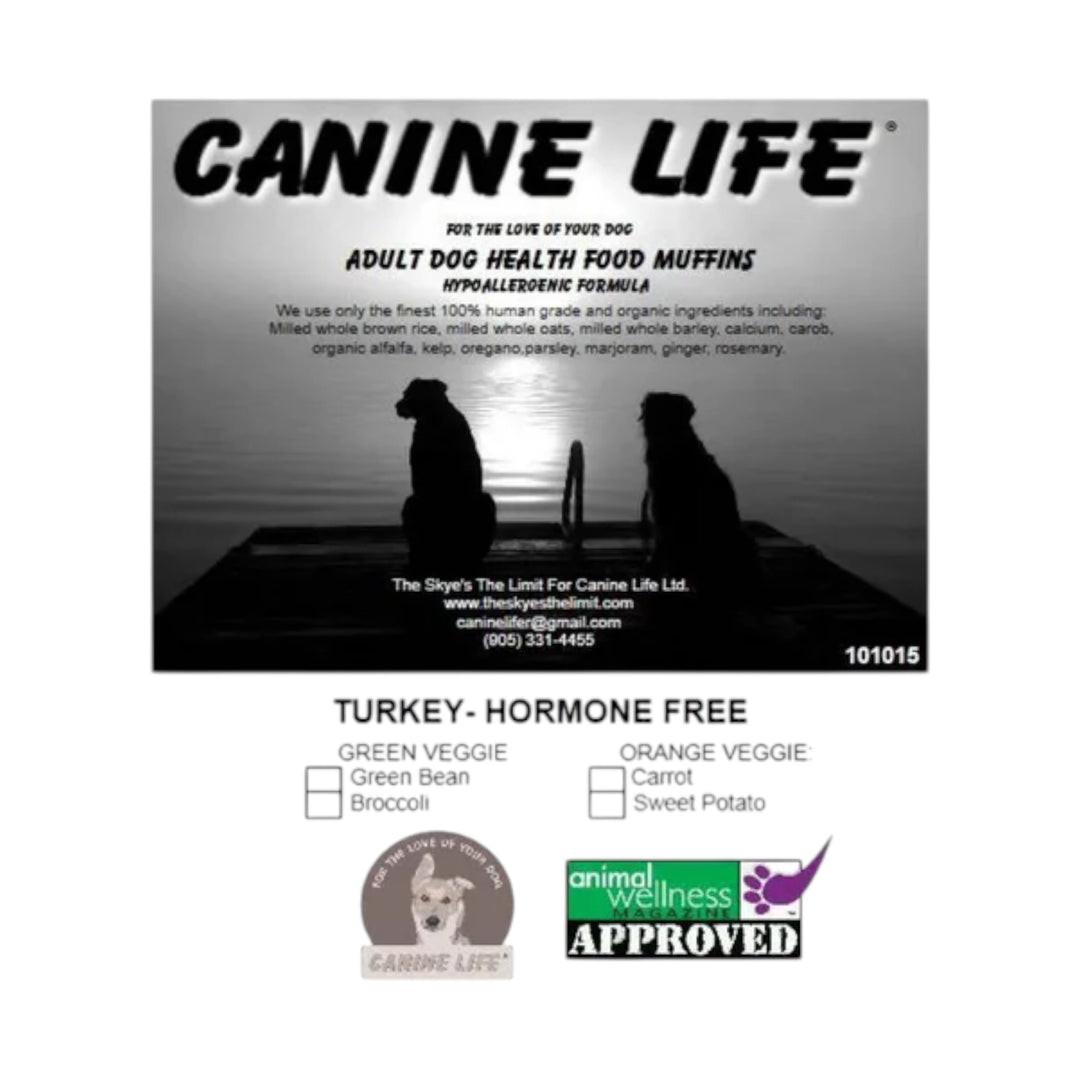 Canine Life Dog Gently Cooked Turkey Muffins (20pc)
