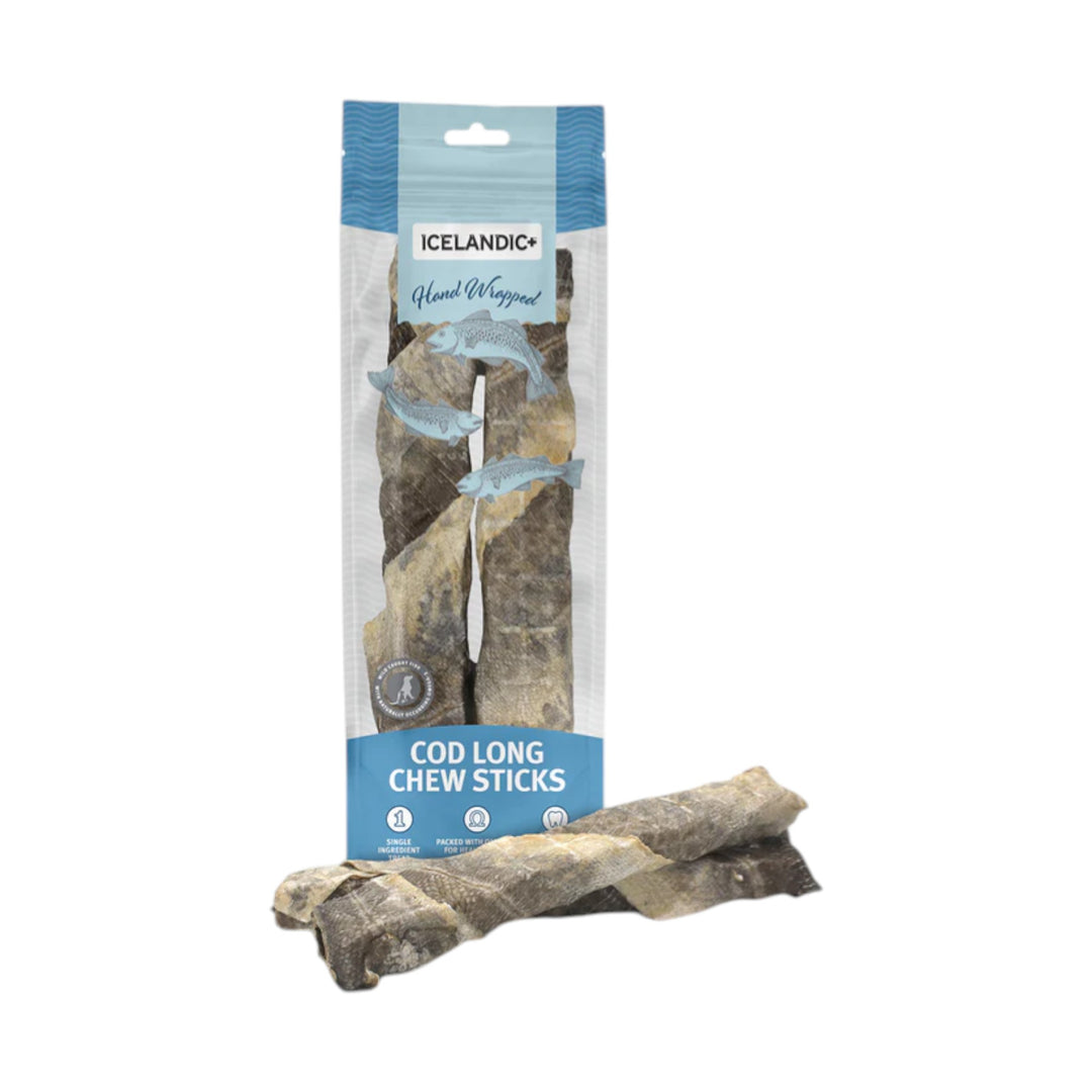 Icelandic Cod Skin Chew Stick 10" (2pc)