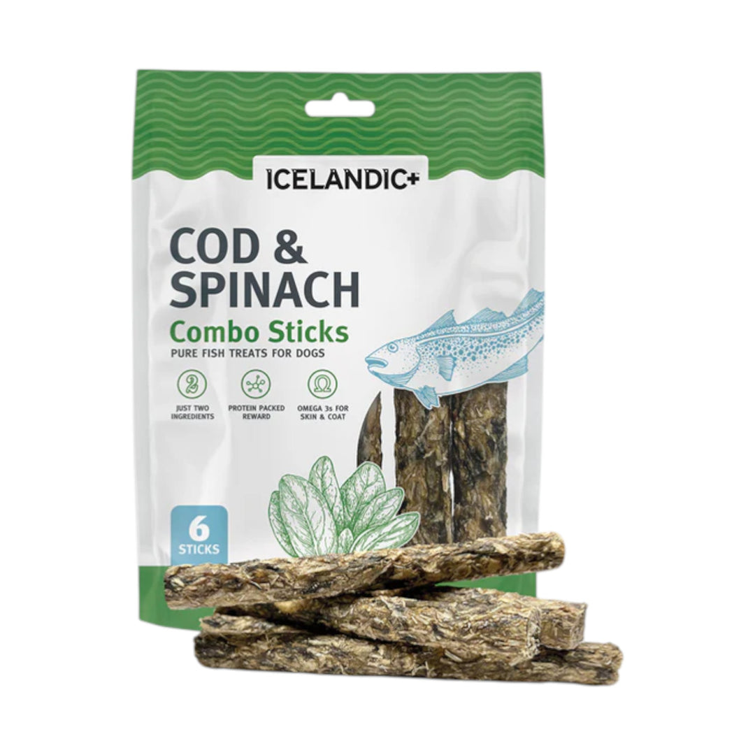 Icelandic Cod &amp; Spinach Combo Stick (2oz)