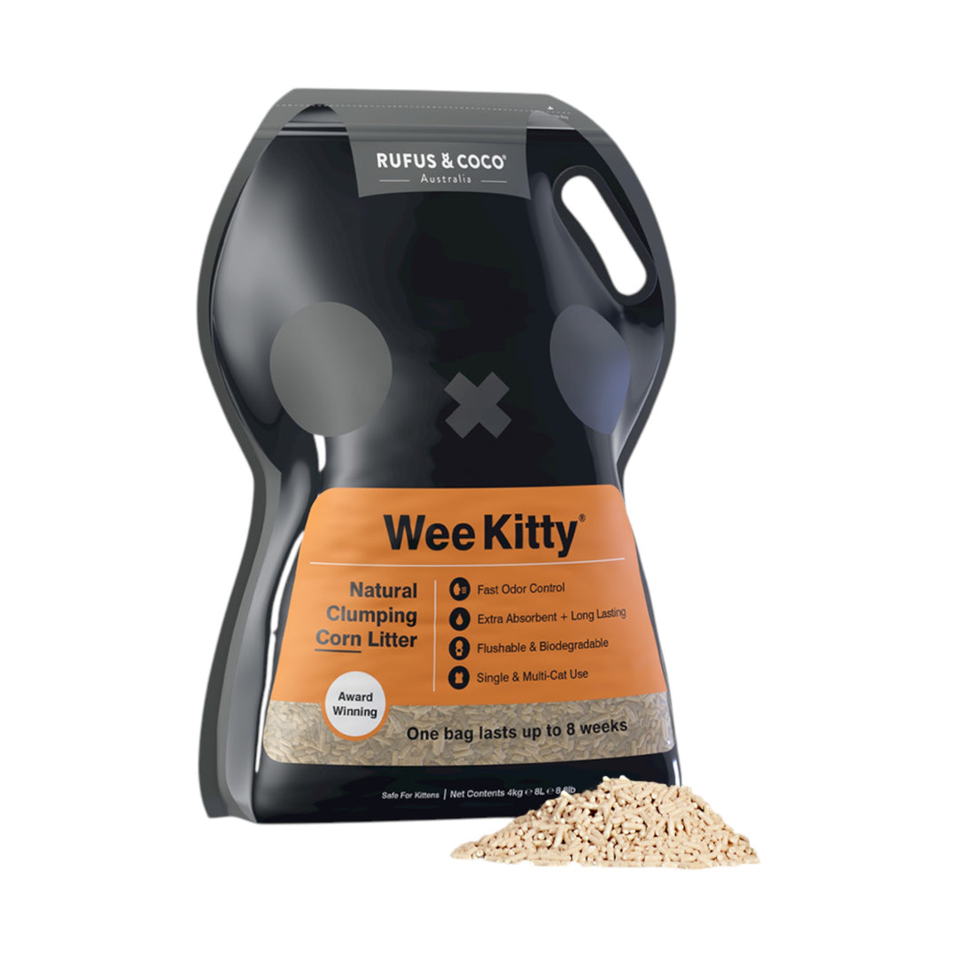 Rufus &amp; Coco Wee Kitty Corn Clumping Litter 4kg