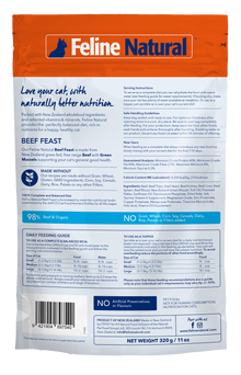 Feline Natural Freeze-Dried Beef Feast (320g)