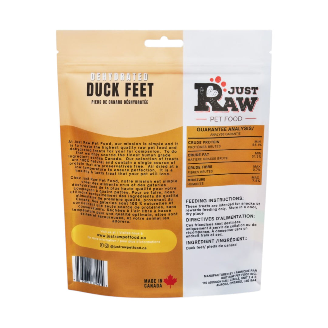Just Raw Dehydrated Duck Feet (142g)